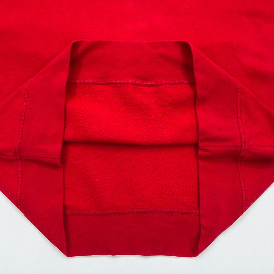 AND1 2000s Blank Sweatshirt, Size XL, Red, Solid Color, Fleece Lining, Front Pocket