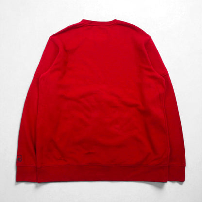 AND1 00年代 ブランク スウェットシャツ トレーナー XL レッド 無地 裏起毛 フロントポケット
