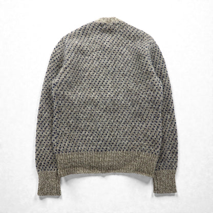 L.L.Bean 90年代 バーズアイ チロリアン ニット カーディガン M ウール コンチョボタン