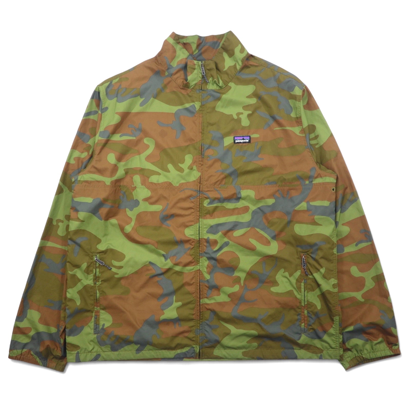 日本然リトテ-古着オンライン-patagonia ライト アンド バリアブルジャケット XL カーキ カモフラ ポリエステル パッカブル LIGHT AND VARIABLE JACKET 27215SP14-patagonia light and variable jacket XL Khaki camouflage polyester packable LIGHT AND VARIABLE JACKET 27215SP14