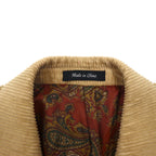 LAUREN RALPH LAUREN コーデュロイ 2B テーラードジャケット ブレザー L ベージュ くるみボタン 裏地ペイズリー柄