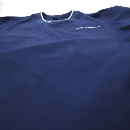 Eddie Bauer ピステ プルオーバー ナイロンジャケット L ネイビー ポリエステル 撥水 ワンポイントロゴ刺繍 サイドポケット