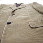 LAUREN RALPH LAUREN コーデュロイ 2B テーラードジャケット ブレザー L ベージュ くるみボタン 裏地ペイズリー柄