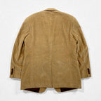 LAUREN RALPH LAUREN コーデュロイ 2B テーラードジャケット ブレザー L ベージュ くるみボタン 裏地ペイズリー柄