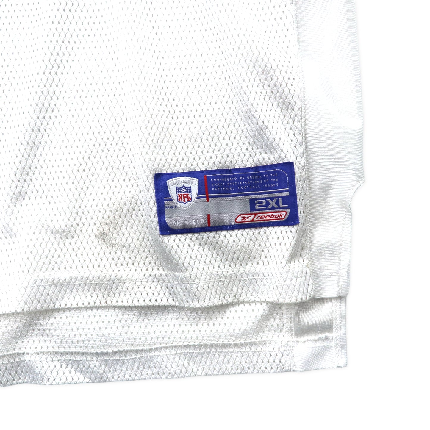 Reebok NFL ゲームシャツ 2XL ホワイト ナイロン TITANS ナンバリング ビッグサイズ