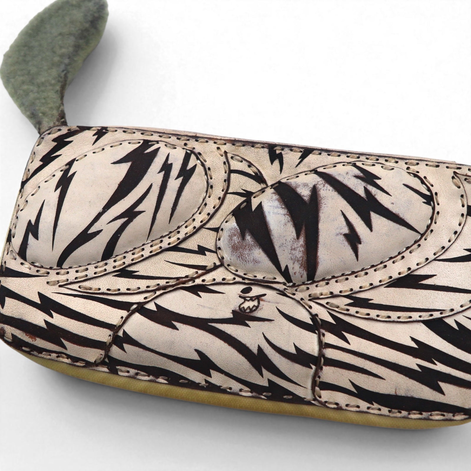 SKOLOCT x Ojaga design long wallet, round zip, all-over neon print, TSUYOSHI NAKANO