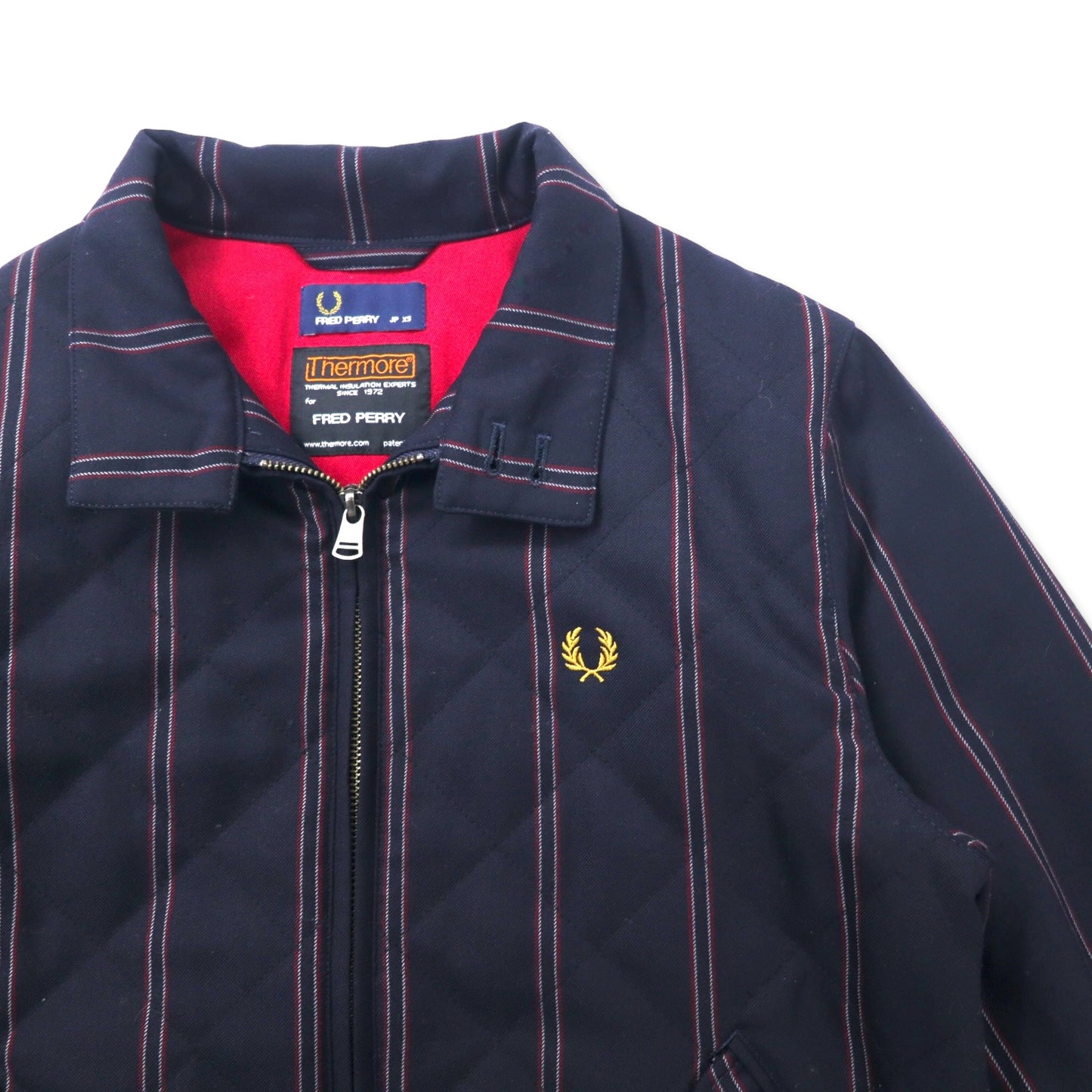 Fred Perry Padet Harrington Jacket Swing Top Fund cotton Quilted