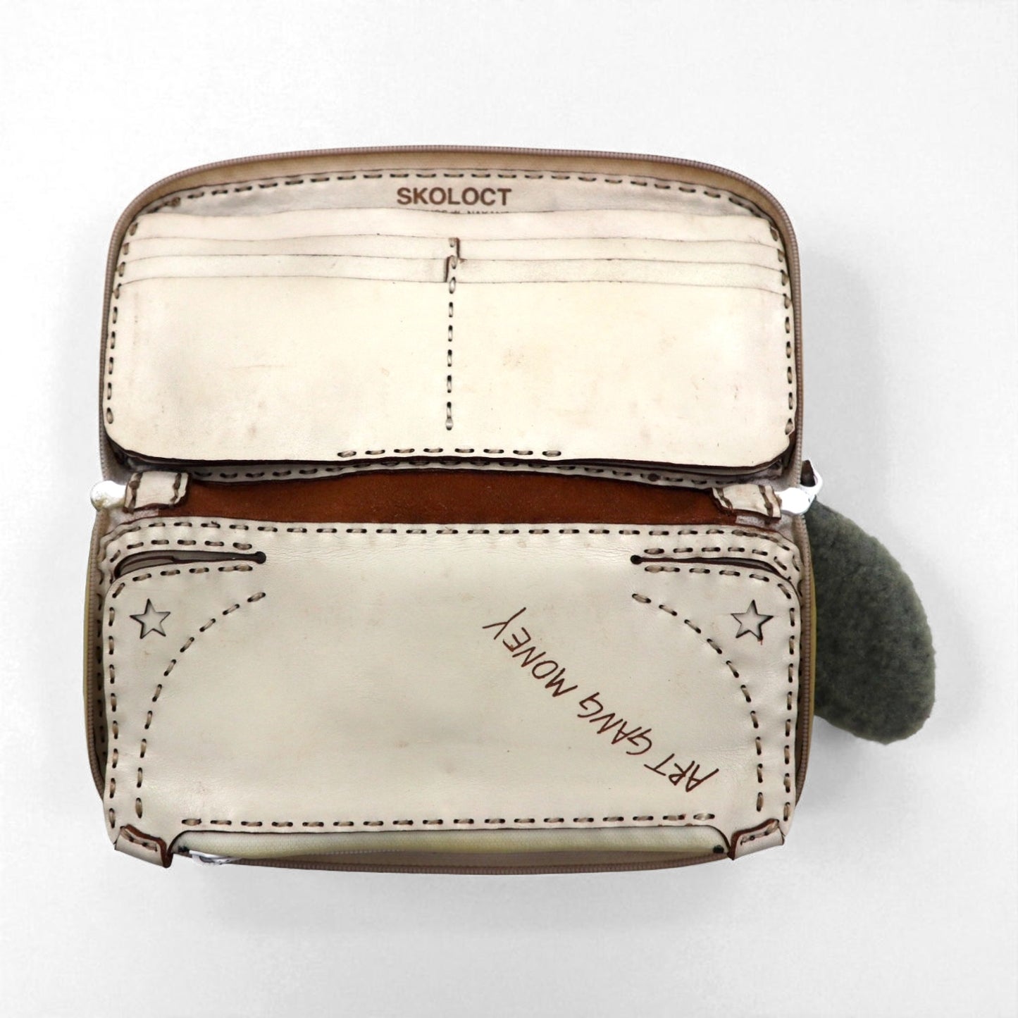 SKOLOCT × Ojaga design 長財布 LONG WALLET ラウンドジップ 総柄 ネオン TSUYOSHI NAKANO