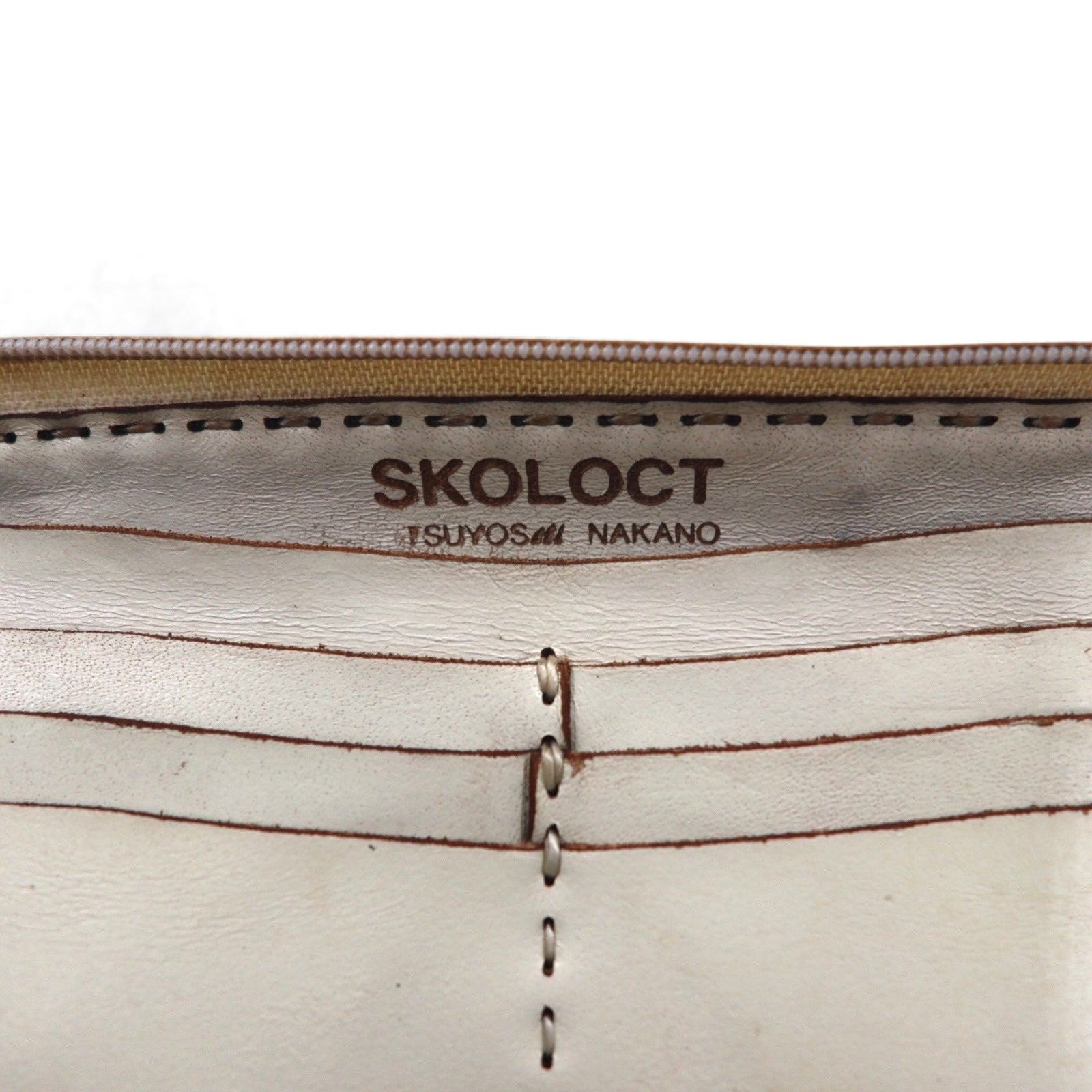 SKOLOCT x Ojaga design long wallet, round zip, all-over neon print, TSUYOSHI NAKANO