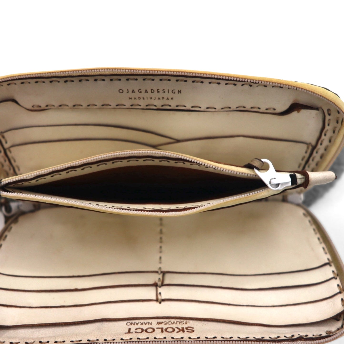 SKOLOCT × Ojaga design 長財布 LONG WALLET ラウンドジップ 総柄 ネオン TSUYOSHI NAKANO