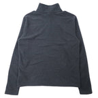THE NORTH FACE Half Zip Fleece Jacket M Gray Polyester One Point Logo Embroidery