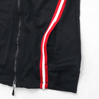 JORDAN BRAND (NIKE) Double-Zip Track Jacket, Size Small, Black and Red, Jumpman