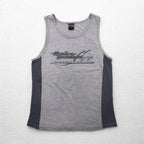 HARLEY DAVIDSON 90年代 USA製 タンクトップ L グレー コットン HONOLULU HAWAII 両面プリント