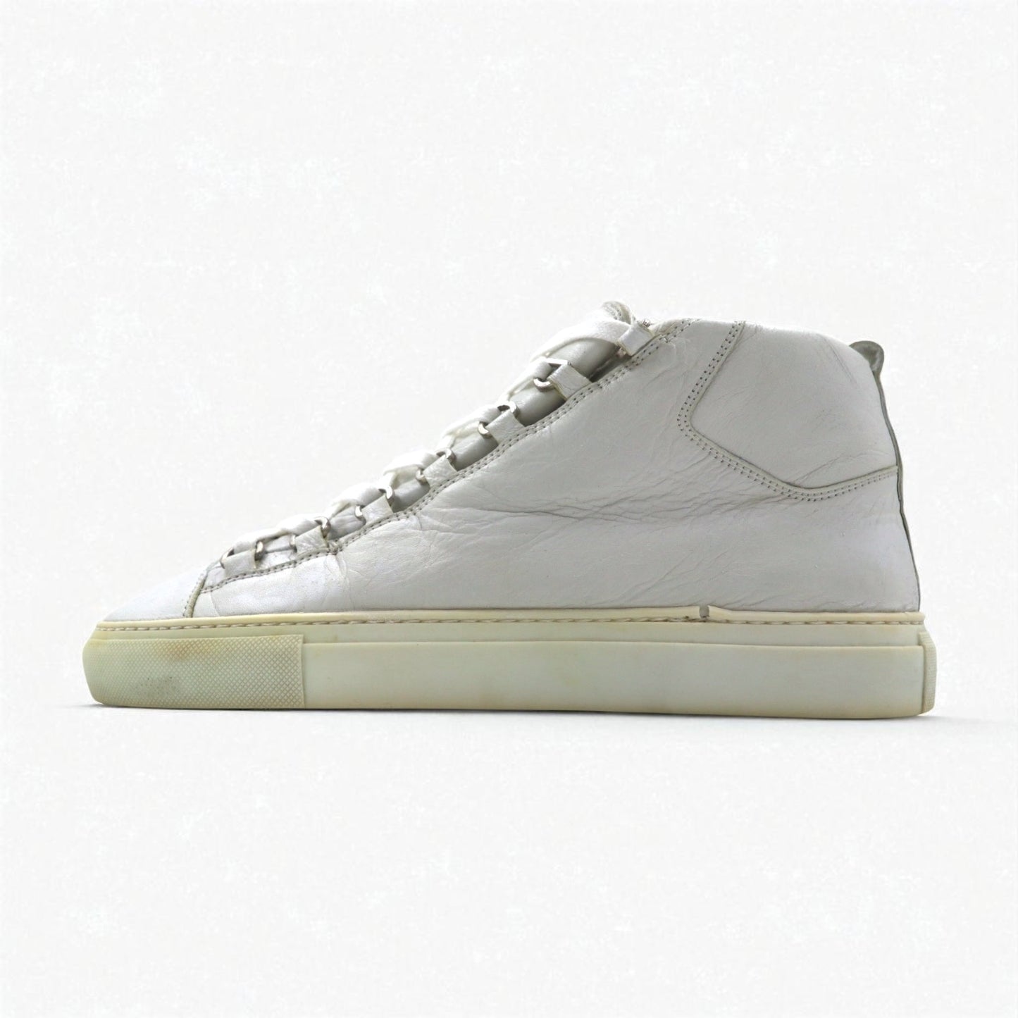 BALENCIAGA アリーナ ARENA OPAQUE レザー ハイカットスニーカー 27cm ホワイト 412381