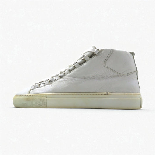 BALENCIAGA アリーナ ARENA OPAQUE レザー ハイカットスニーカー 27cm ホワイト 412381