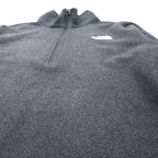 THE NORTH FACE Half Zip Fleece Jacket M Gray Polyester One Point Logo Embroidery