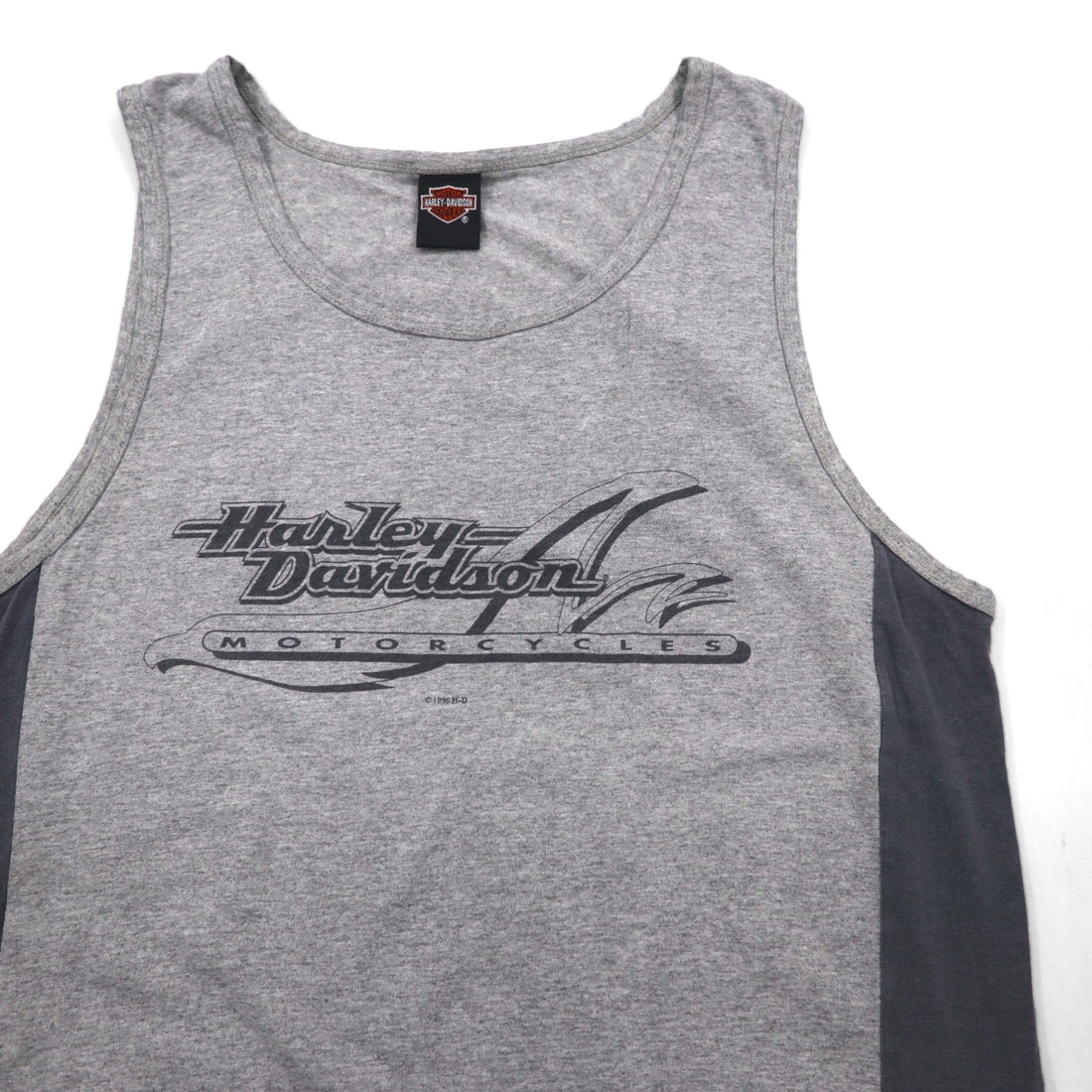 HARLEY DAVIDSON 90s Made in USA Tank Top L Grey Cotton HONOLULU HAWAII Double-sided Print
