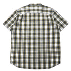 carhartt リラックスフィット 半袖 ボタンダウンシャツ XL カーキ ホワイト チェック コットン ビッグサイズ