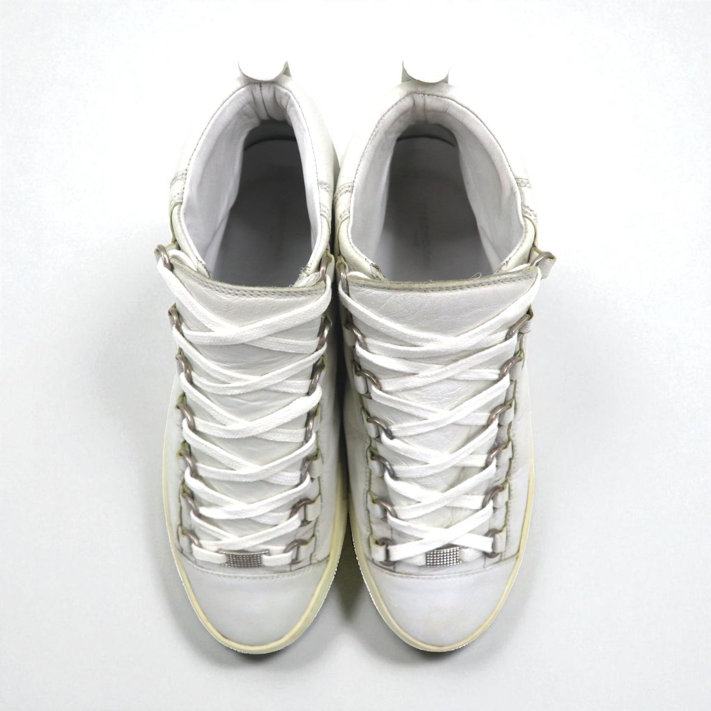 BALENCIAGA アリーナ ARENA OPAQUE レザー ハイカットスニーカー 27cm ホワイト 412381