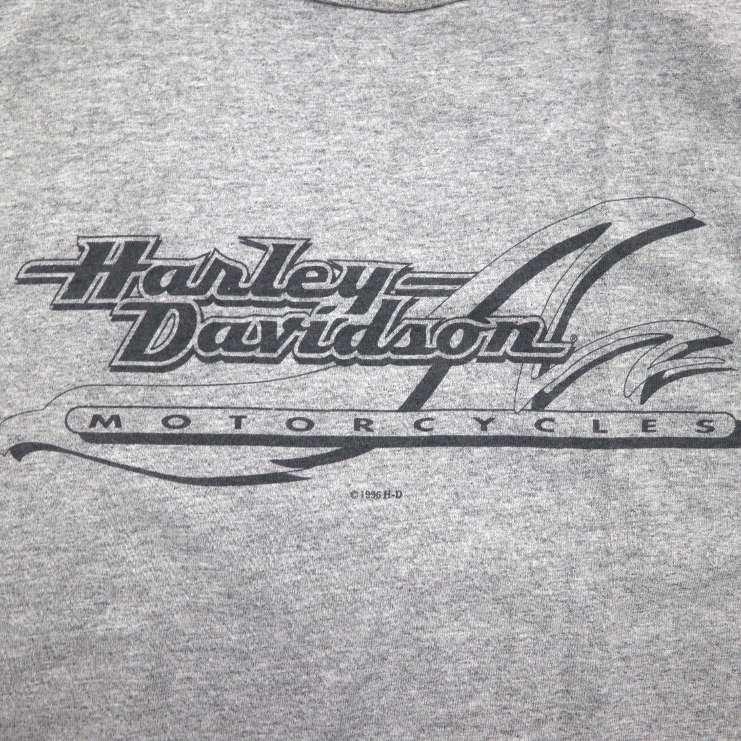 HARLEY DAVIDSON 90年代 USA製 タンクトップ L グレー コットン HONOLULU HAWAII 両面プリント