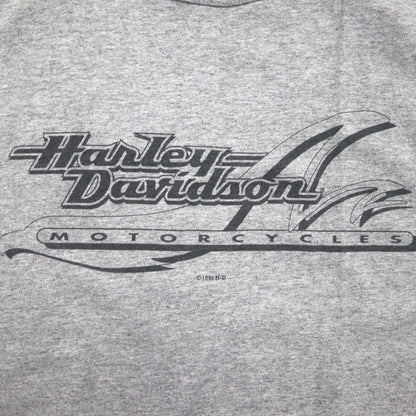 HARLEY DAVIDSON 90年代 USA製 タンクトップ L グレー コットン HONOLULU HAWAII 両面プリント