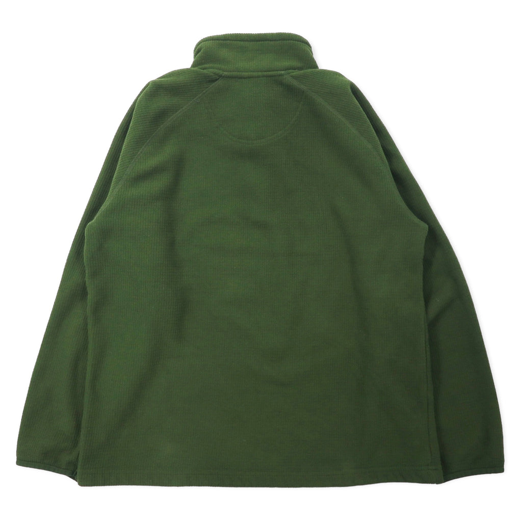 THE NORTH FACE Half Zip Fleece Jacket M Khaki Polyester One Point Logo Embroidery