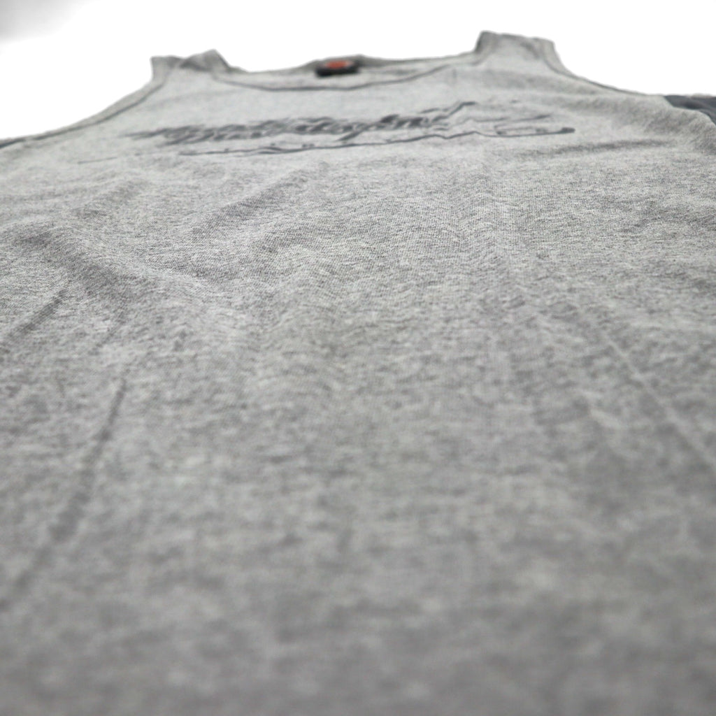 HARLEY DAVIDSON 90年代 USA製 タンクトップ L グレー コットン HONOLULU HAWAII 両面プリント