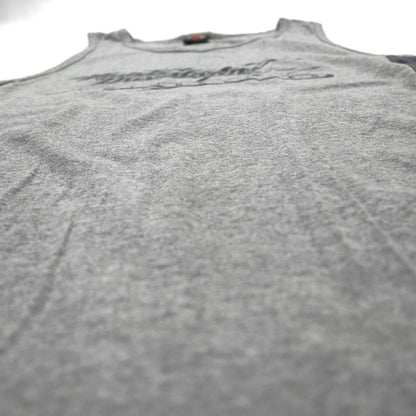 HARLEY DAVIDSON 90年代 USA製 タンクトップ L グレー コットン HONOLULU HAWAII 両面プリント