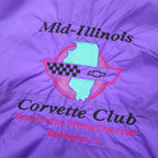 90s Holloway nylon jacket XL purple back embroidery Corvette Club Chevrolet
