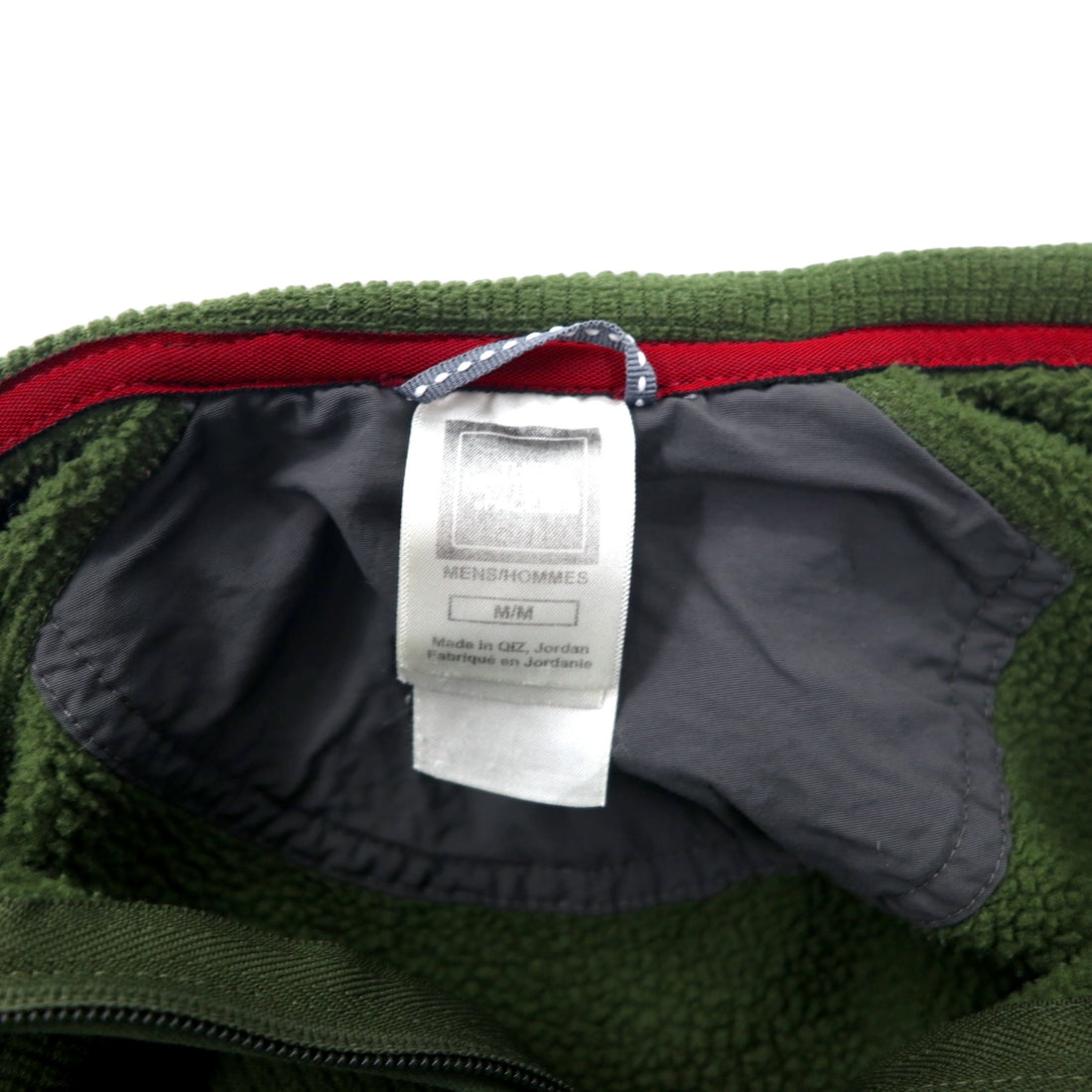 THE NORTH FACE Half Zip Fleece Jacket M Khaki Polyester One Point Logo Embroidery