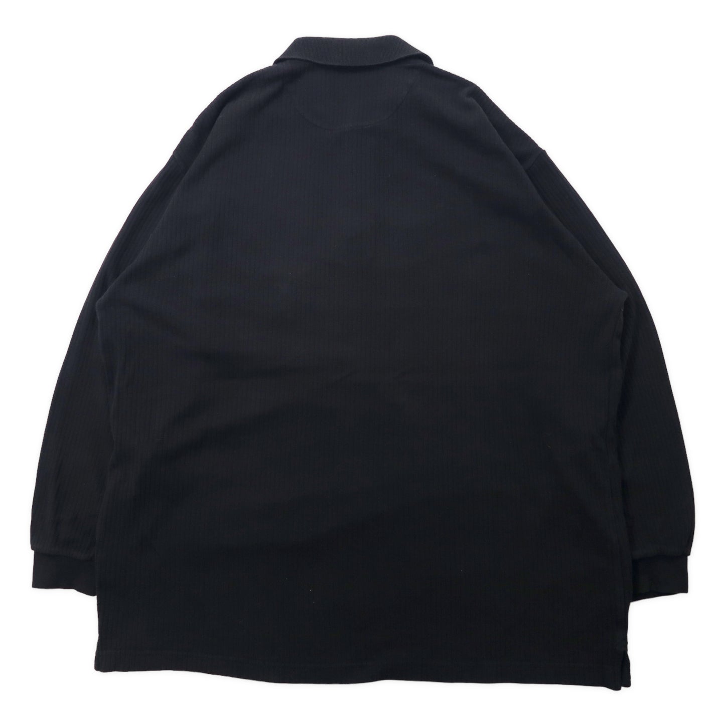 CHAPS RALPH LAUREN 長袖ポロシャツ XL ブラック コットン ビッグサイズ