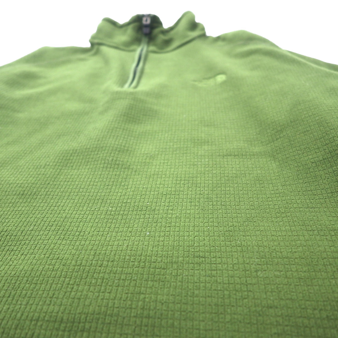 THE NORTH FACE Half Zip Fleece Jacket M Khaki Polyester One Point Logo Embroidery