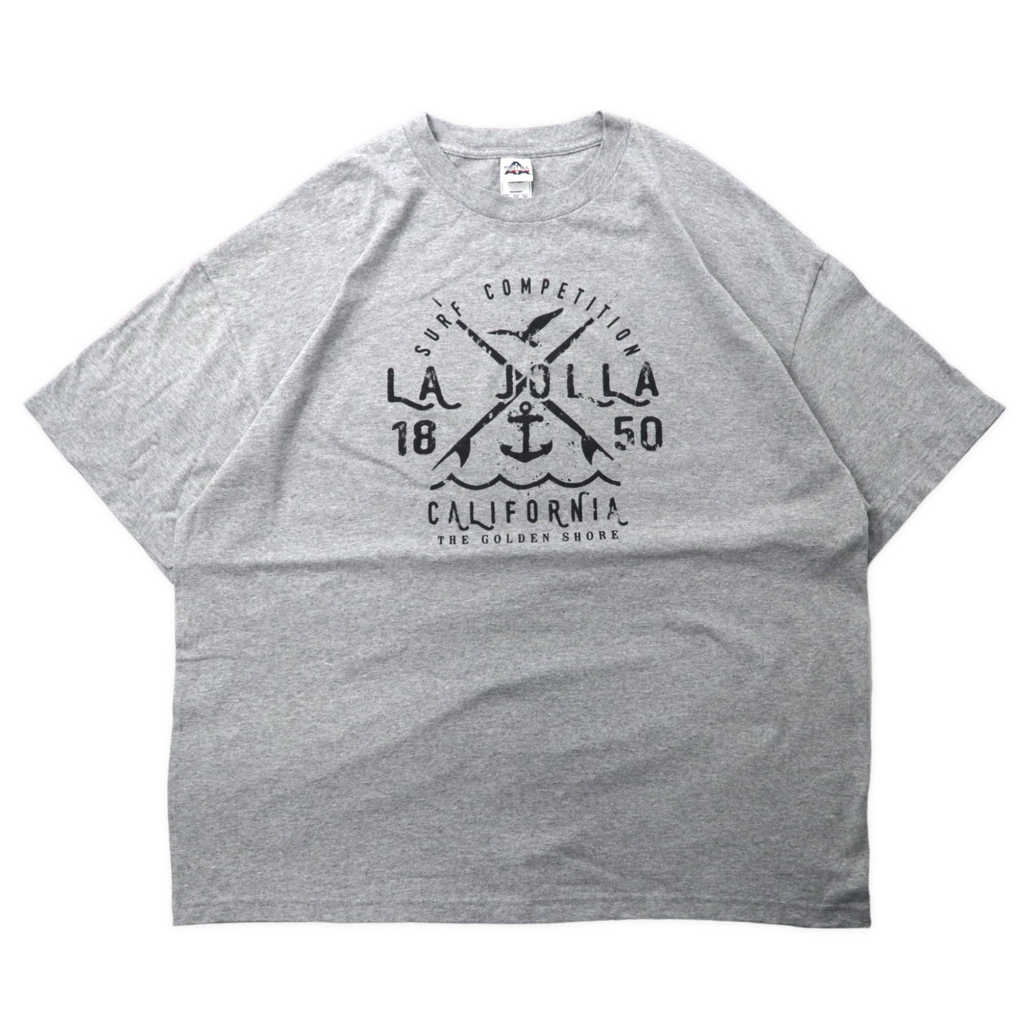 AAA ALSTYLE プリントTシャツ 3XL グレー コットン LA JOLLA CALIFORNIA ビッグサイズ メキシコ製