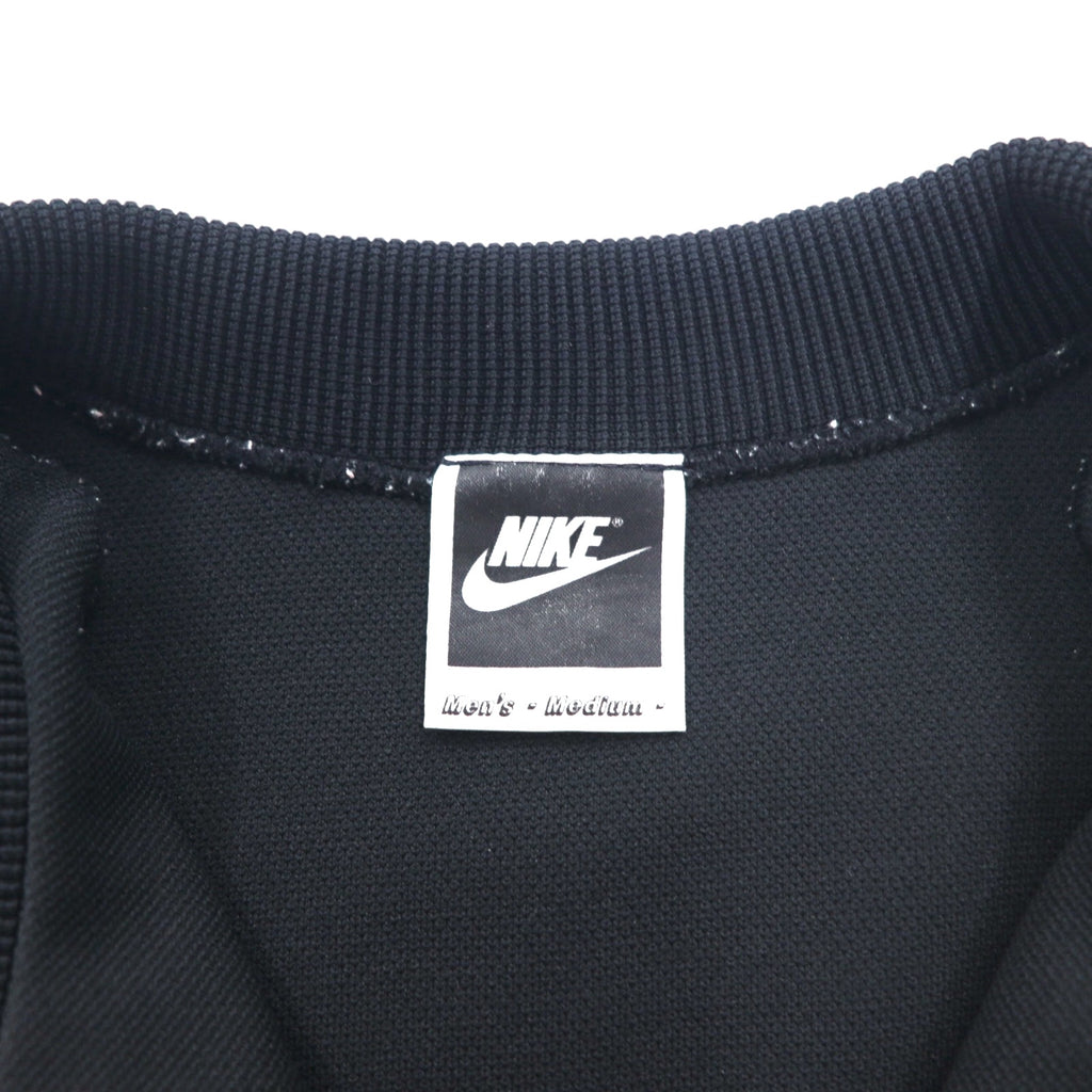 NIKE 80's INTERNATIONAL Track Jacket Jersey M Black Swoosh Made in Japan