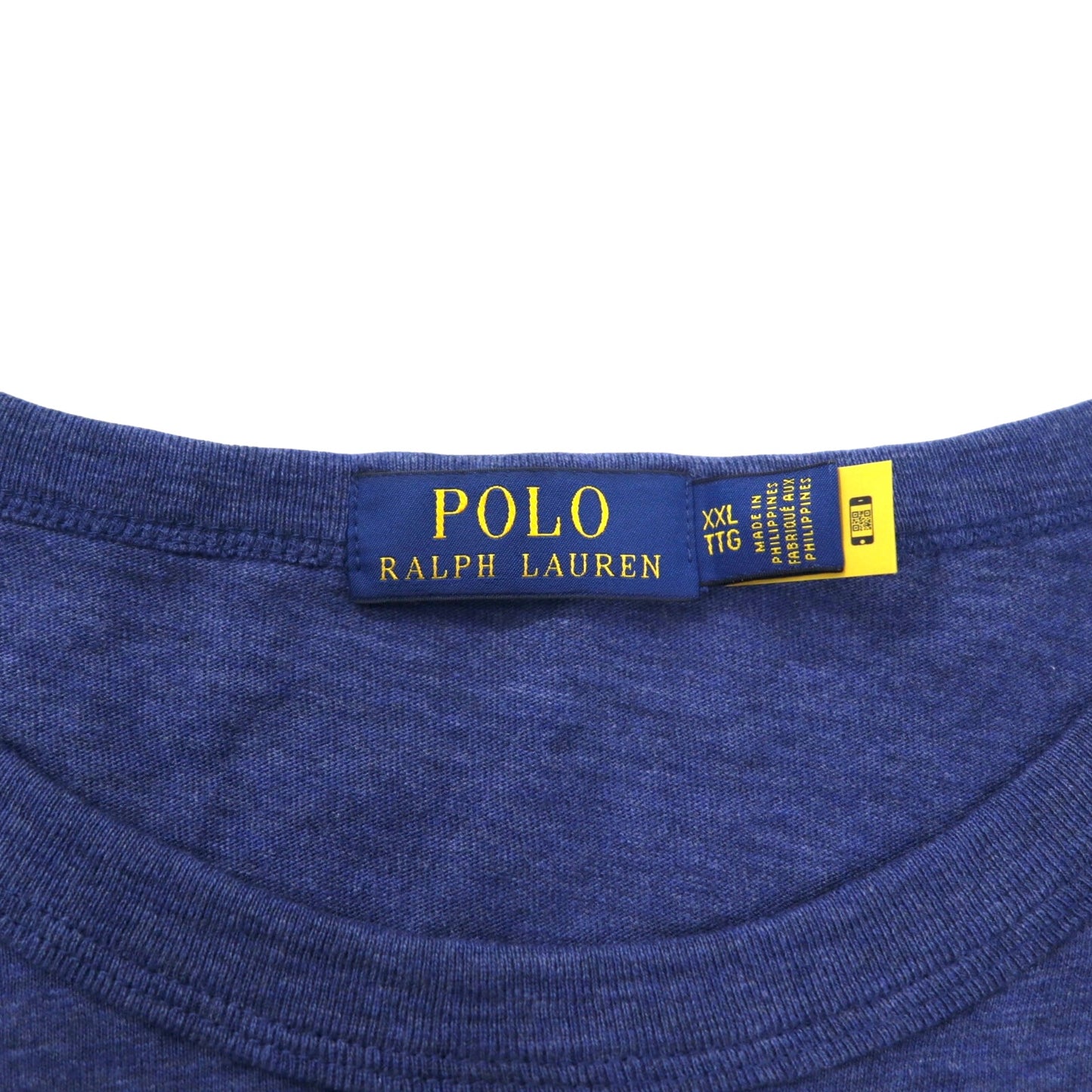 POLO RALPH LAUREN プリント Tシャツ XXL ネイビー コットン ブルドッグ TRAINING 67th NAVAL BASE ビッグサイズ