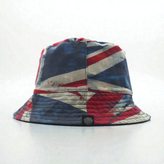 Pretty Green ユニオンジャック バケットハット リバーシブル ネイビー コットン