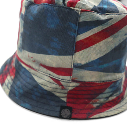 Pretty Green ユニオンジャック バケットハット リバーシブル ネイビー コットン
