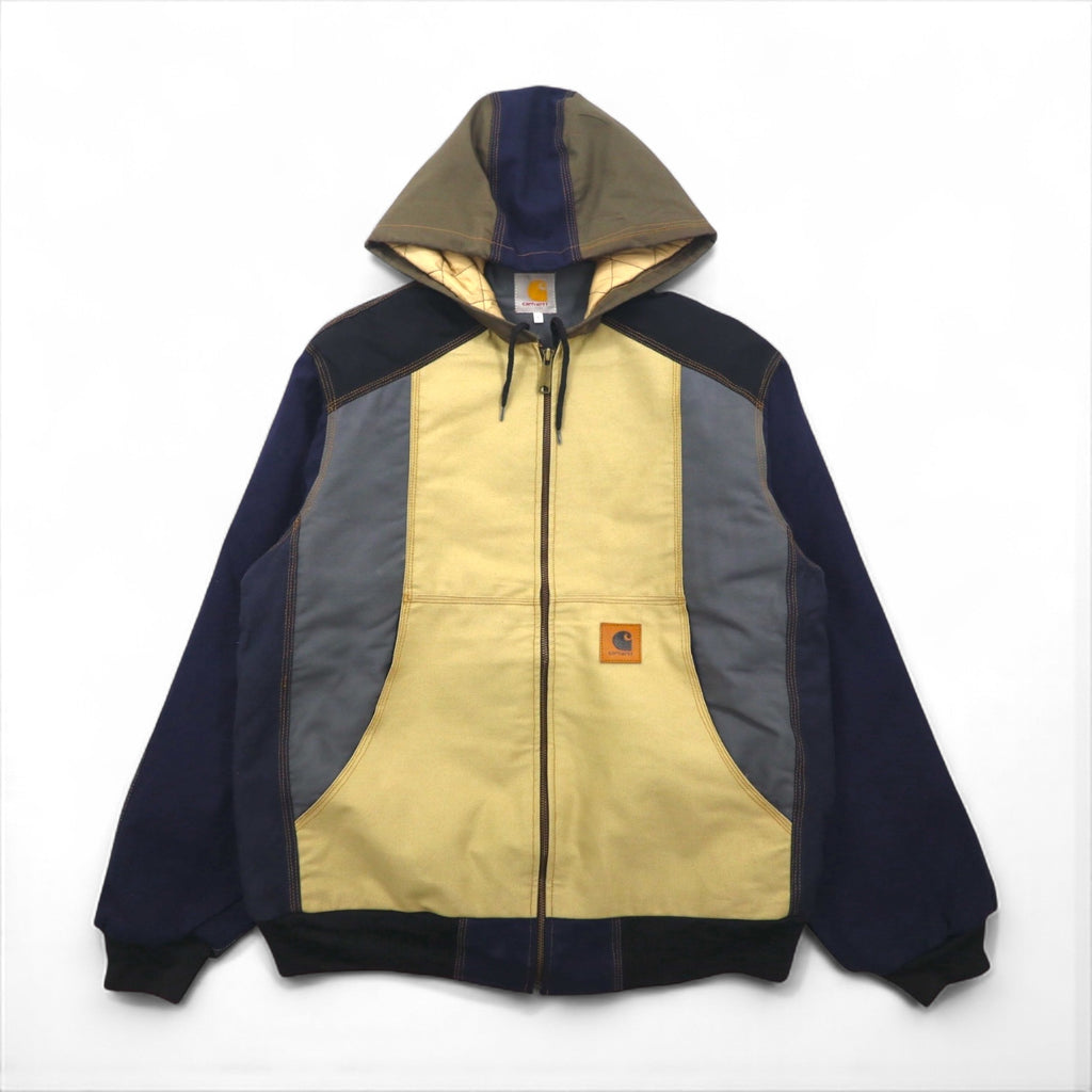 Carhartt Remade Color Block Duck Active Jacket/Panty, Size L, Multicolor, Crazy Pattern, Cotton