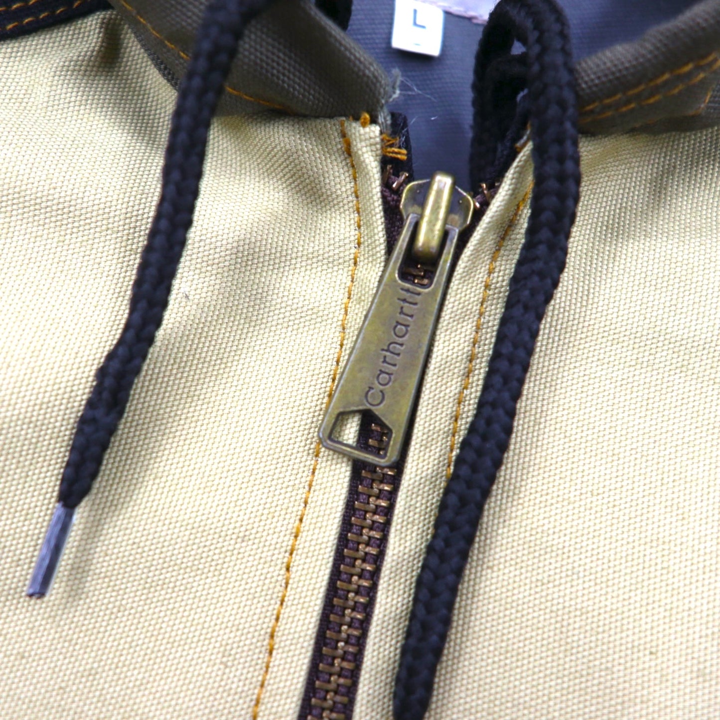 carhartt リメイク 再構築 カラーブロック ダック アクティブジャケット パーカー L マルチカラー クレイジーパターン コットン