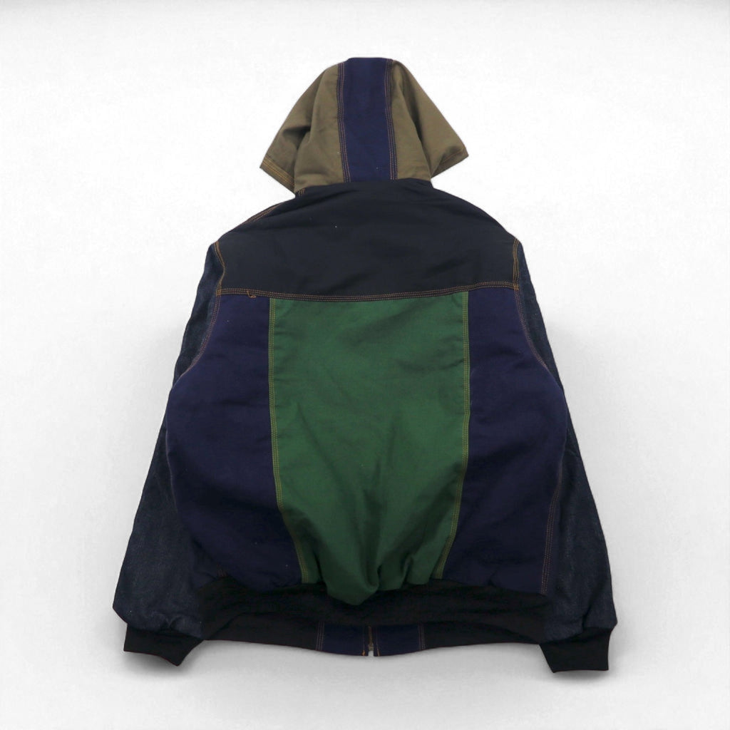 Carhartt Remade Color Block Duck Active Jacket/Panty, Size L, Multicolor, Crazy Pattern, Cotton