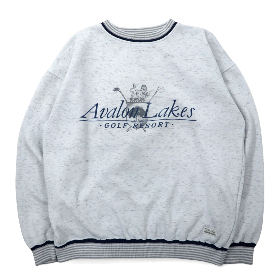 日本然リトテ-古着オンライン-90年代 GEAR FOR SPORTS リブライン スウェット L グレー コットン ポリエステル Avalon Lake-90's GEAR FOR SPORTS Ribline Sweatshirt L Gray Cotton Polyester Avalon Lake