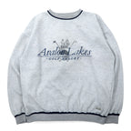 日本然リトテ-古着オンライン-90年代 GEAR FOR SPORTS リブライン スウェット L グレー コットン ポリエステル Avalon Lake-90's GEAR FOR SPORTS Ribline Sweatshirt L Gray Cotton Polyester Avalon Lake