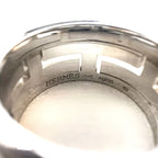 HERMES ムーブアッシュ リング Move H 指輪 11号 オレンジ シルバー Ag925 Hデザイン