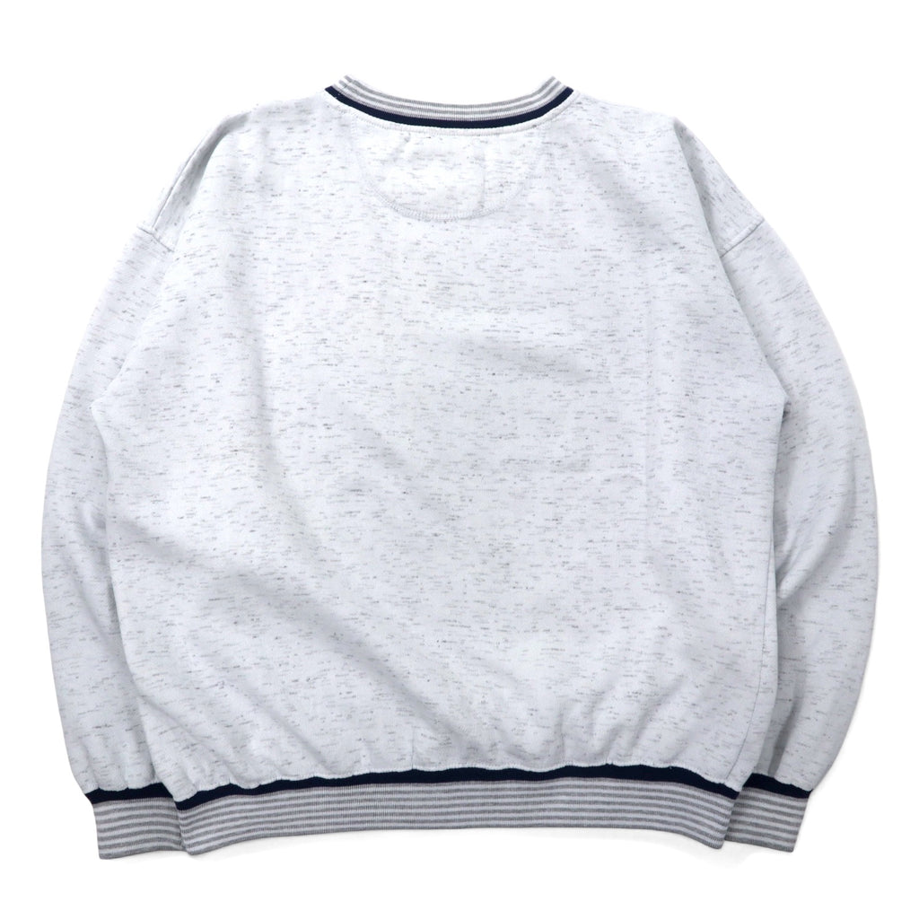90s GEAR FOR SPORTS Ribline Sweatshirt L Grey Cotton Polyester Avalon Lake