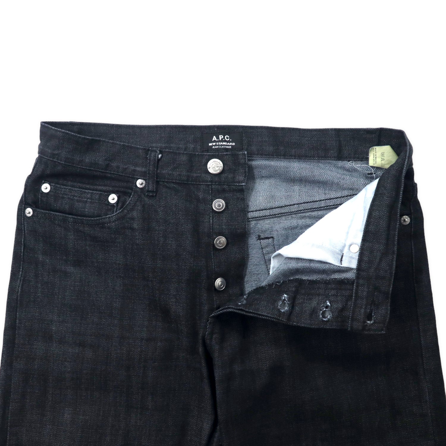 A.P.C Black Denim PANTS 30 Cotton New Standard – 日本然リトテ