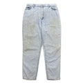 Lee 80年代 USA製 ユニオンチケット ケミカルウォッシュ テーパード デニムパンツ 3XL インディゴ ブルー 307-5099