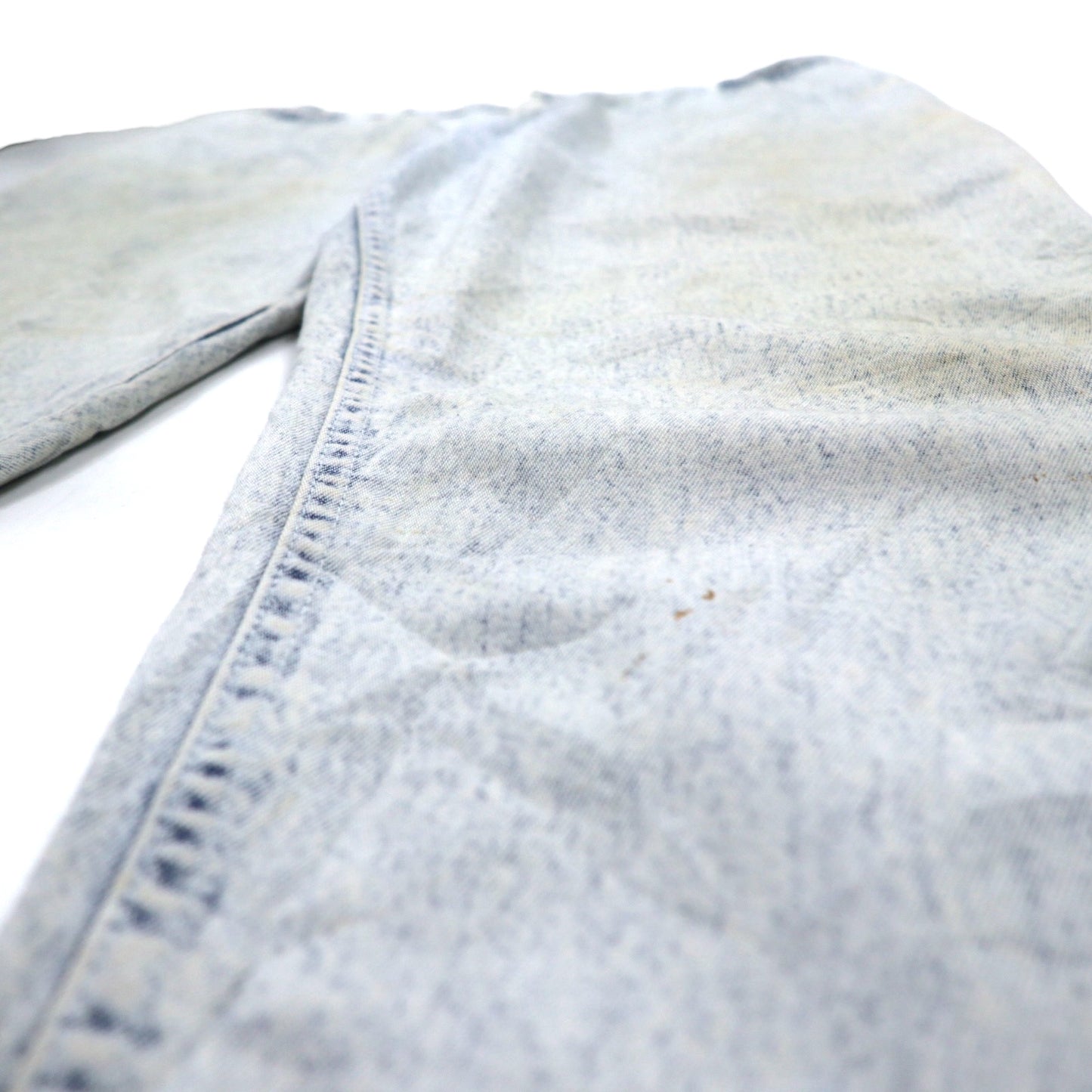 Lee 80年代 USA製 ユニオンチケット ケミカルウォッシュ テーパード デニムパンツ 3XL インディゴ ブルー 307-5099