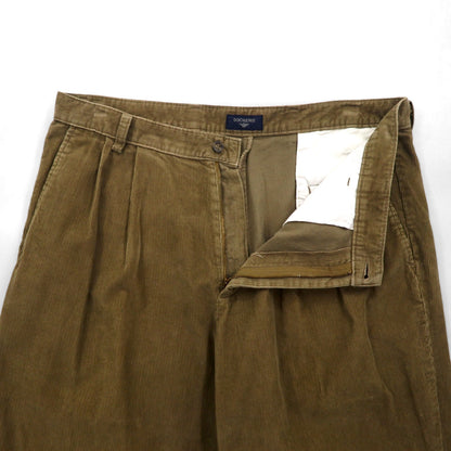 DOCKERS (Levi's) 2000s Wide Leg Corduroy Pants, Size L, Brown