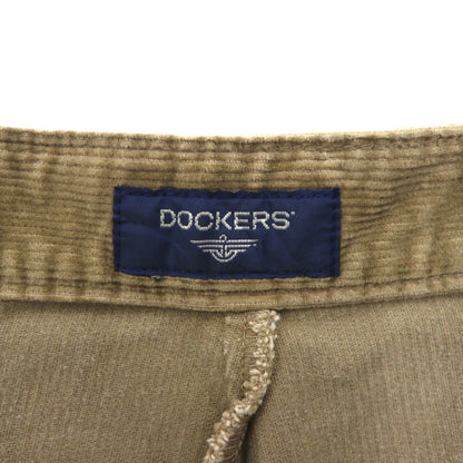 DOCKERS (Levi's) 2000s Wide Leg Corduroy Pants, Size L, Brown
