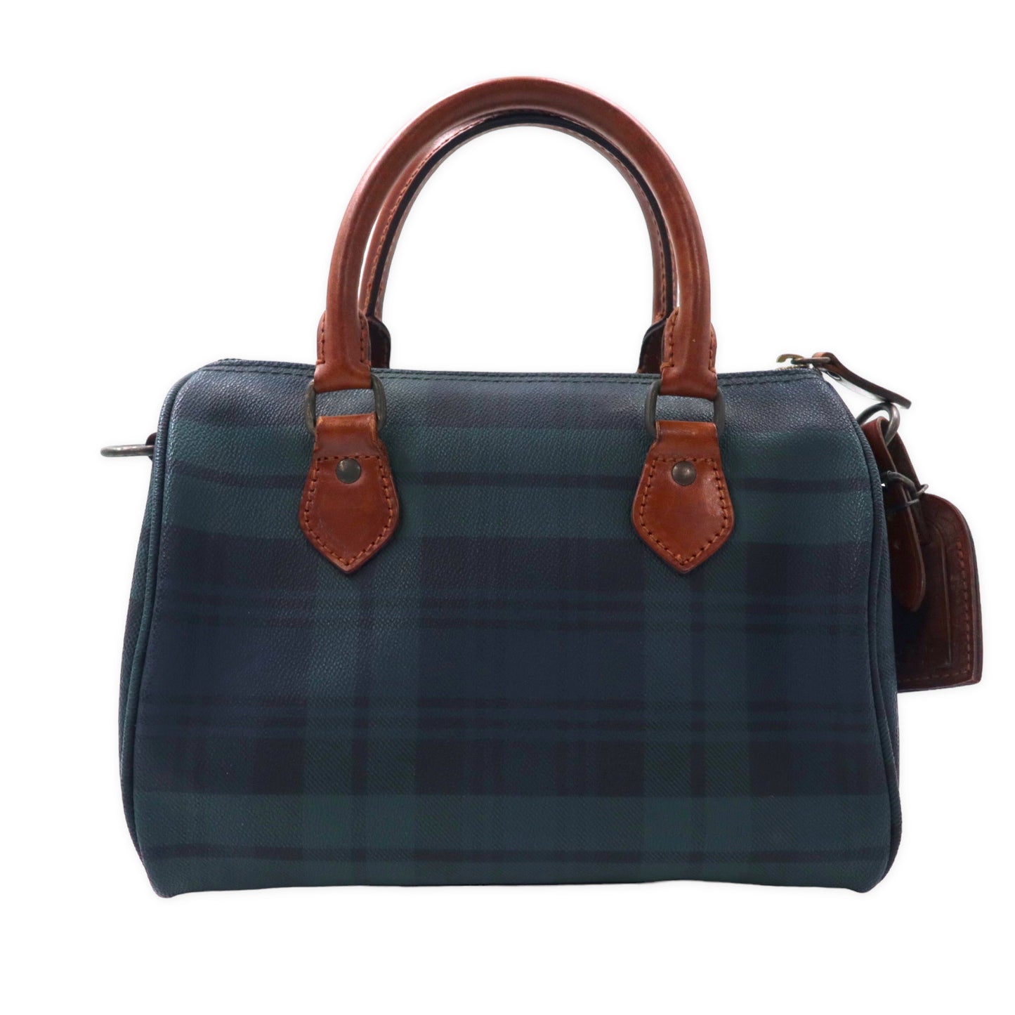 POLO RALPH LAUREN Minoboston Bag Handbag Green CHECKED PVC – 日本